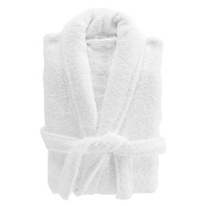 Peignoir mixte éponge col châle uni blanc 500 g/m²