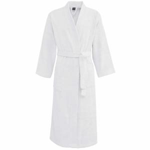 Peignoir mixte kimono en coton Blanc M