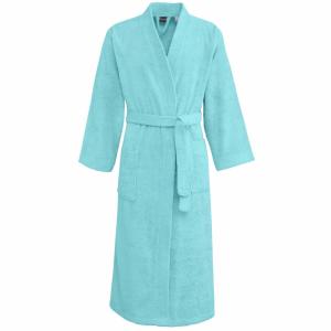 Peignoir mixte kimono en coton Bleu Turquoise L