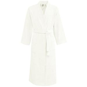 Peignoir mixte kimono en coton Ecru L