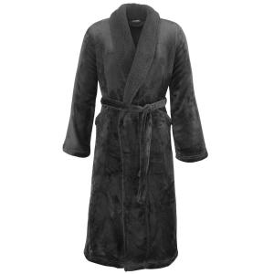 Peignoir mixte polaire chaud doublé  anthracite L