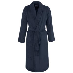 Peignoir mixte polaire chaud doublé  bleu nuit M