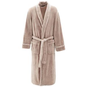 Peignoir polaire mixte avec passepoil  sable S