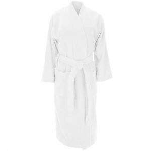 Peignoir unisexe en coton blanc l