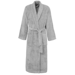 Peignoir unisexe en coton gris s