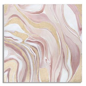 Peinture sur toile abstraite multicolore 80x2,8x80  cm