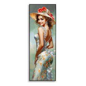 Peinture sur toile laquée avec cadre 52x4,5x152 cm
