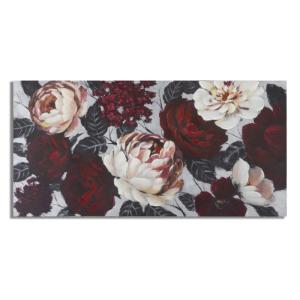 Peinture sur toile multicolore fleurs 150x3,8x76 cm