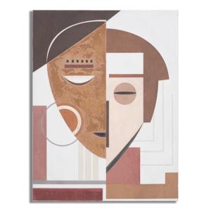 Peinture sur toile multicolore visage 60x2,7x80 cm