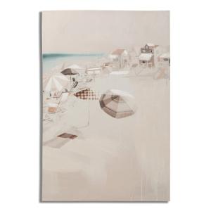 Peinture sur toile plage multicolore 80x3x120  cm