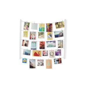 Pêle-mêle mural hangit, pour 40 photos, en bois laqué blanc…