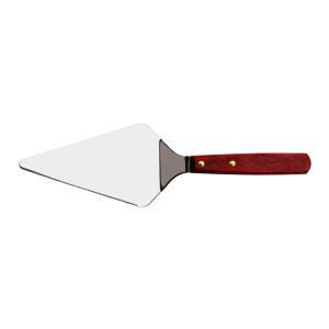 Pelle à gâteau crantée 16cm marron en inox H1