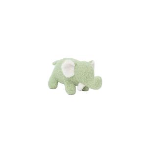 Peluche bébé éléphante 100% coton hipoallergenic vert