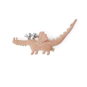 Peluche crocodile rose en coton H11x33x4cm