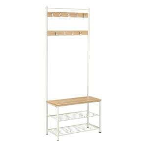 Penderie d'entrée avec 3 étagères et 9 crochets - H175 cm -…