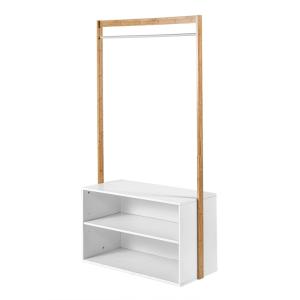 Penderie d'entrée avec rangement - Blanc