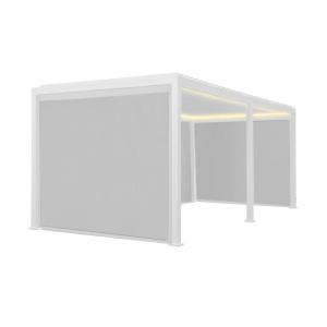 Pergola aluminium led 3x6m   4 stores 3m blanc