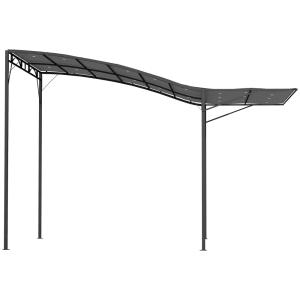 Pergola auvent réglable acier polyester gris foncé
