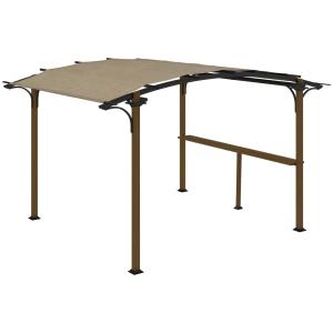 Pergola avec comptoir toit en forme d'arche protection UV a…