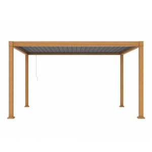 Pergola bioclimatique 3x4m  effet bois