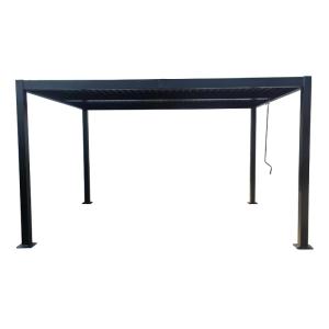 Pergola bioclimatique 4x3m structure en aluminium gris anth…