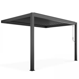 Pergola bioclimatique adossée Aluminium 3 x 4 x 2.5 m