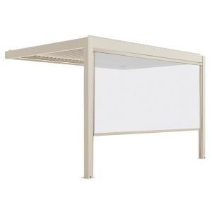Pergola bioclimatique adossée motorisée 3x4 m et 1 store cr…
