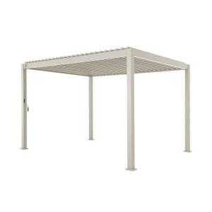Pergola bioclimatique aluminium 4x3m beige