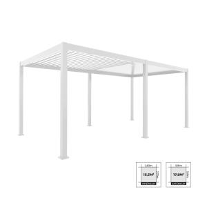 Pergola bioclimatique aluminium 6x3m blanc