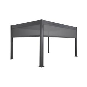 Pergola bioclimatique aluminium et acier 4x3m, store 3m, st…