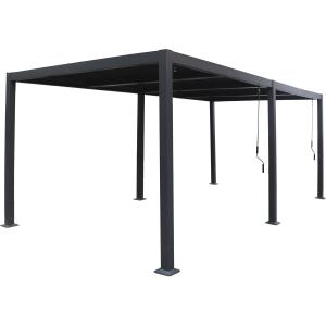 Pergola bioclimatique aluminium gris 292 x 574 x 224 cm