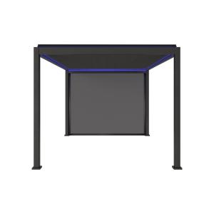 Pergola bioclimatique aluminium motorisée 4x3m led, store 3…