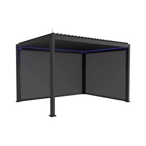 Pergola bioclimatique aluminium motorisée 4x3m led, store 3…