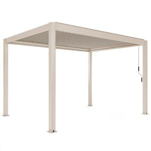 Pergola bioclimatique autoportée 3x4m en aluminium bois crè…