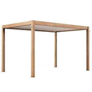 Pergola bioclimatique autoportée et motorisée éclairée 3x4m…