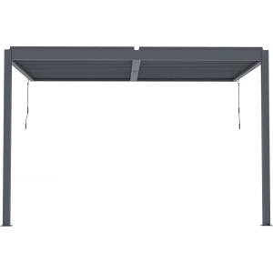 Pergola bioclimatique en aluminium anthracite 300 x 400 cm
