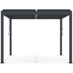 Pergola bioclimatique en aluminium gris anthracite 300 x 30…