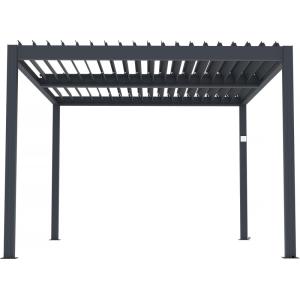 Pergola bioclimatique en aluminium gris anthracite 300 x 40…