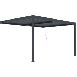 Pergola bioclimatique en aluminium gris anthracite 390 x 30…