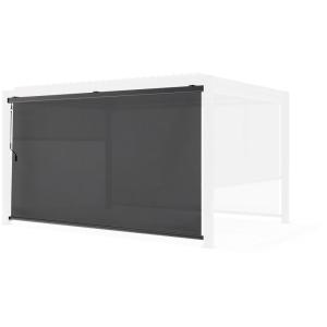 Pergola bioclimatique en textilène gris 367 x 208 cm