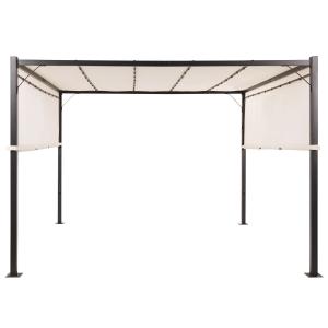 Pergola de jardin Avec des lumières LEDs 310 x 310 cm Beige