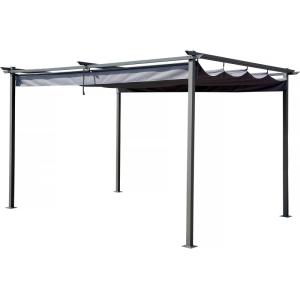 Pergola en acier anthracite 300 x 400 cm