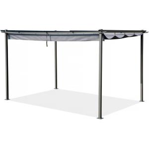 Pergola en acier anthracite 395 x 295 x 231 cm