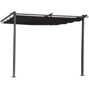 Pergola en acier gris 295 x 290 x 220 cm
