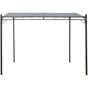 Pergola en acier gris 297 x 248 x 248 cm