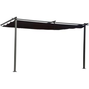 Pergola en acier gris 395 x 290 x 231 cm