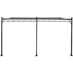 Pergola en acier gris 396 x 300 x 250 cm