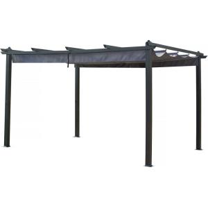 Pergola en aluminium anthracite 395 x 295 x 231 cm