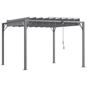 Pergola lames orientables 2,95 x 2,95 m aluminium acier pol…