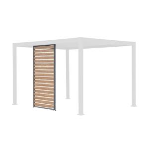 Persienne 130 cm pour pergola aluminium effet bois anthraci…